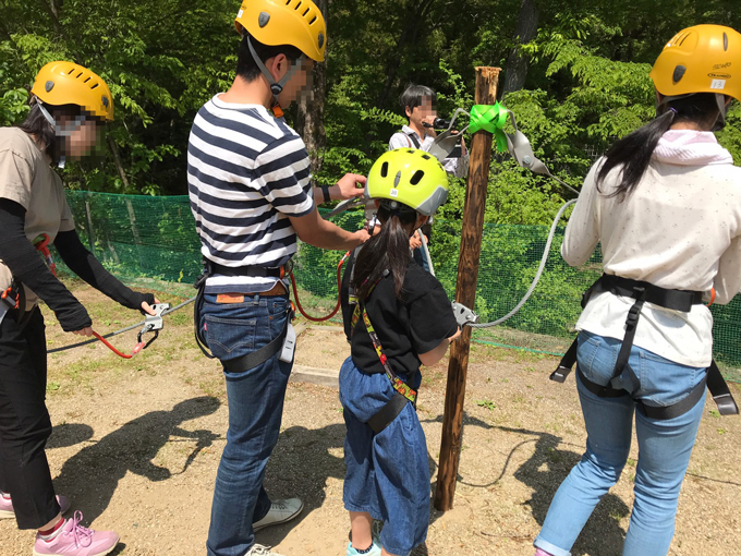 岐阜県のみのかも健康の森でこどもと一緒にツリートップアドベンチャー 美濃加茂市